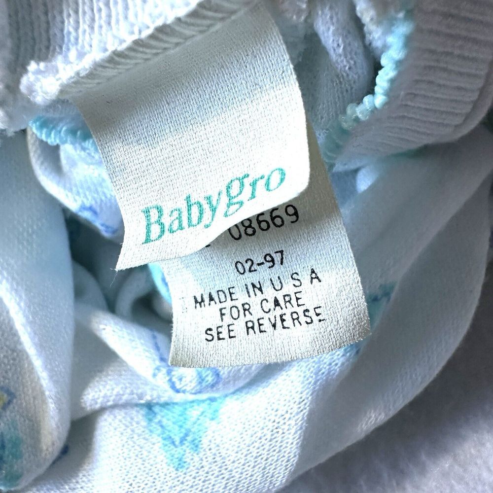 BabyGro Small Newborn 0-3 Months Footed Made USA romper‎ sleep suit Snap - Picture 7 of 8